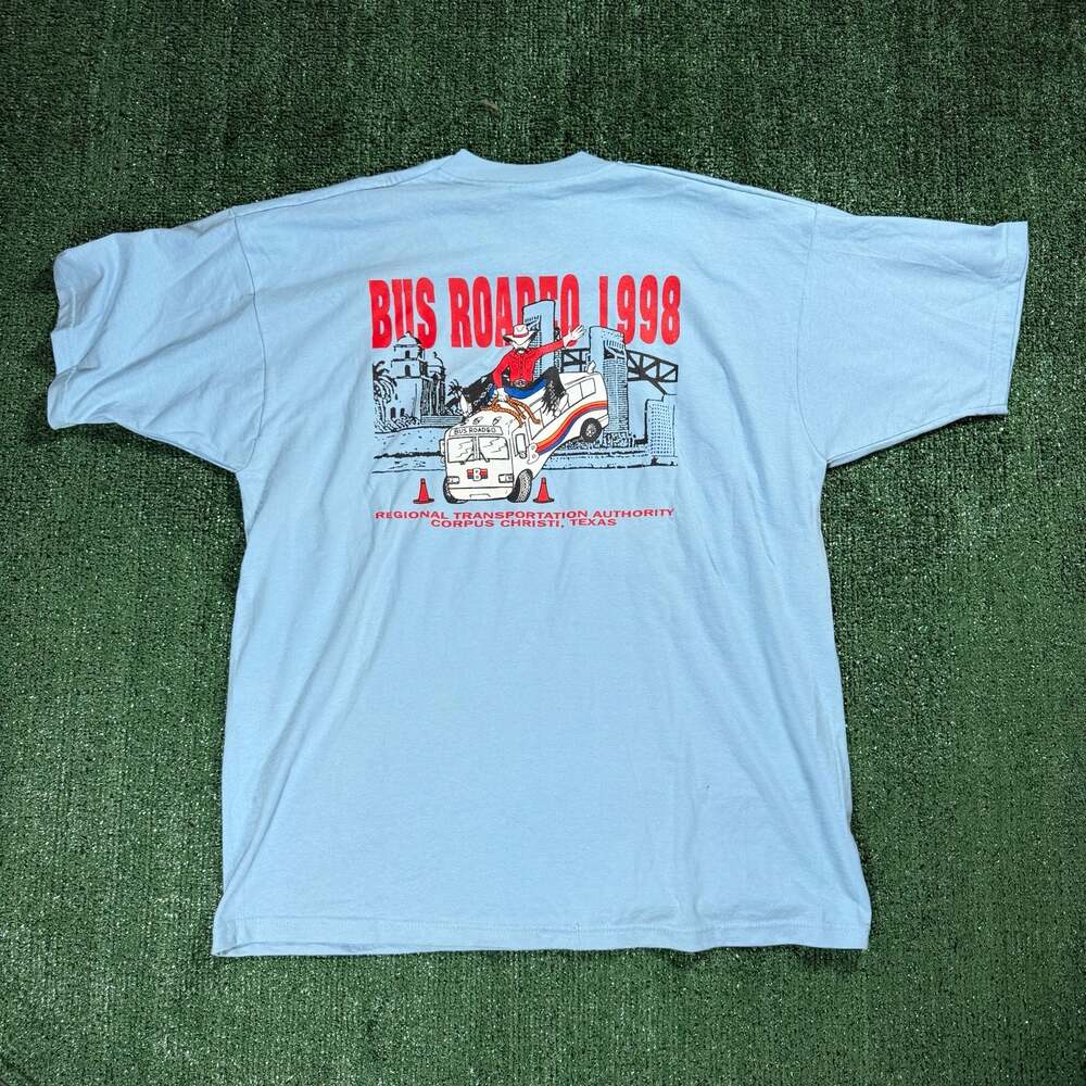 Vintage 1998 Fruit of the Loom Corpus Christi Bus Roadeo T-Shirt XL